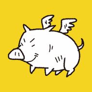 flying pig doodle N6