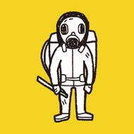 gas mask doodle N7