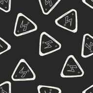 High-voltage doodle seamless pattern background N2