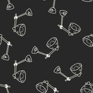 lamp doodle seamless pattern background N16