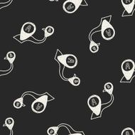 map location doodle seamless pattern background N20