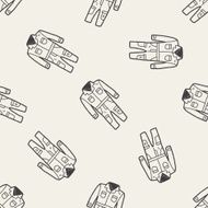 overalls doodle seamless pattern background N4