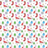 Christmas doodles pattern N7