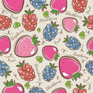 Background with strawberry blackberry and raspberry N2