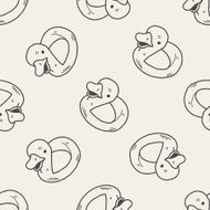 duck doodle seamless pattern background N5