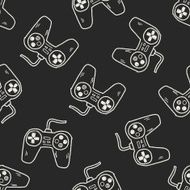 game controller doodle seamless pattern background N2