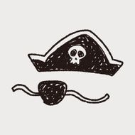 pirate hat and mask doodle N5