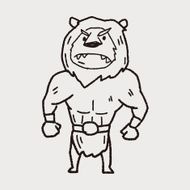 lion monster doodle N11
