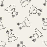 monster doodle seamless pattern background N30