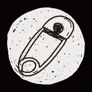 safety pin doodle N9