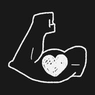 Strong muscle doodle N19