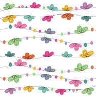 Summer time floral abstract background vector