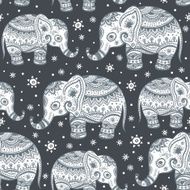 Ethnic elephant seamless N8