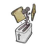 cartoon toaster spitting out bread N7