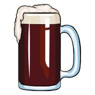 Vector Cartoon Tankard of Dark Beer