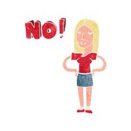 cartoon woman saying no N6