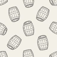 cask doodle seamless pattern background