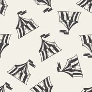 circus doodle seamless pattern background N6