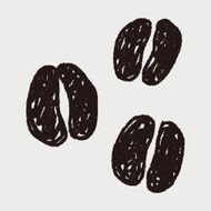 coffee bean doodle drawing N40