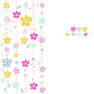 Colorful flowers decorative abstract greeting card