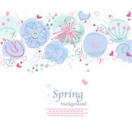 Abstract floral springtime greeting card vector