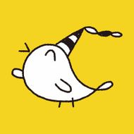 doodle birthday bird N6