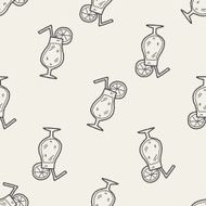 doodle cocktail seamless pattern background N7
