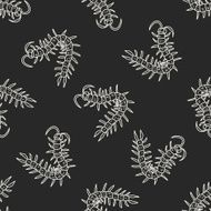 Centipede doodle seamless pattern background N2