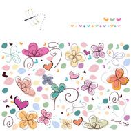Abstract decorative summer greeting card vector