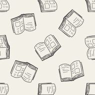 doodle book seamless pattern background N9