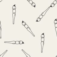 Doodle Brush seamless pattern background N9