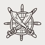 knife and Rudder doodle N7