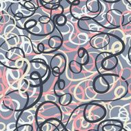 Seamless abstract curly wave pattern N6