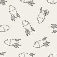 Missile doodle seamless pattern background N2