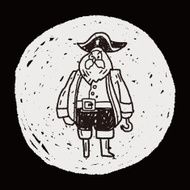 pirate captain doodle N13