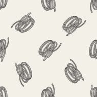 Rope doodle seamless pattern background N2