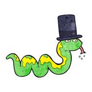 cartoon snake in top hat N3