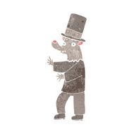 cartoon werewolf in top hat N12