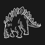 Stegosaurus dinosaur doodle N6