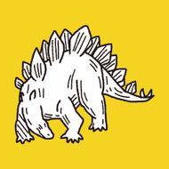 Stegosaurus dinosaur doodle N7