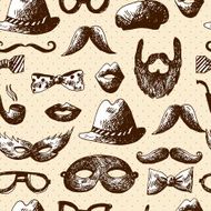 Hand Drawn Hipster Seamless Background