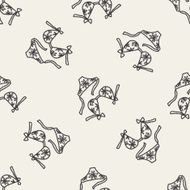 Bikini doodle seamless pattern background