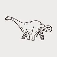 Brontosaurus dinosaur doodle N8