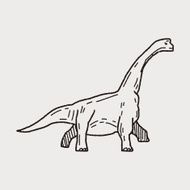 Brontosaurus dinosaur doodle N9