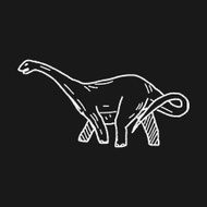Brontosaurus dinosaur doodle N10