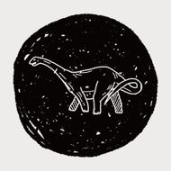 Brontosaurus dinosaur doodle N12