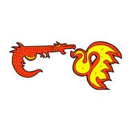 cartoon fire breathing dragon N12