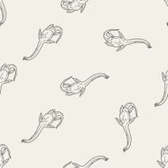 dinosaur doodle seamless pattern background N12