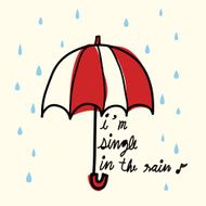 Single in the Rain - Vector File EPS10
