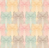 owls seamless pattern N2